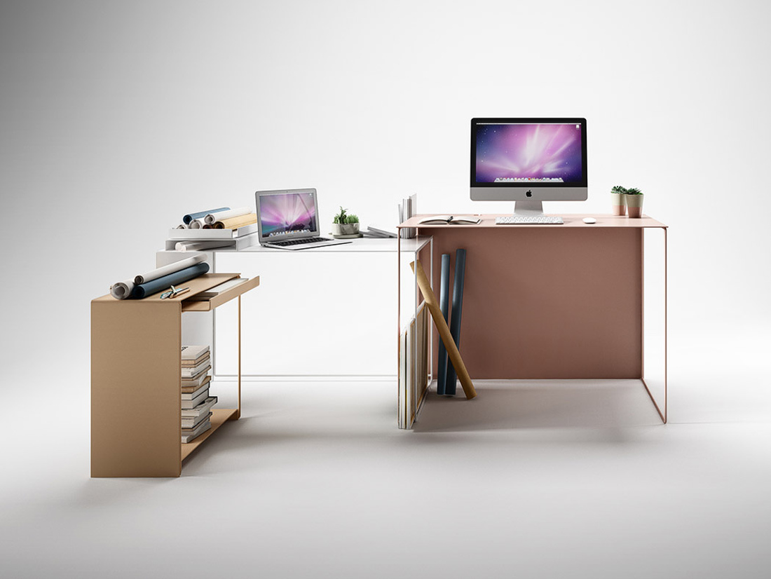 Della Valentina Office (Италия). Рабочий стол-трансформер