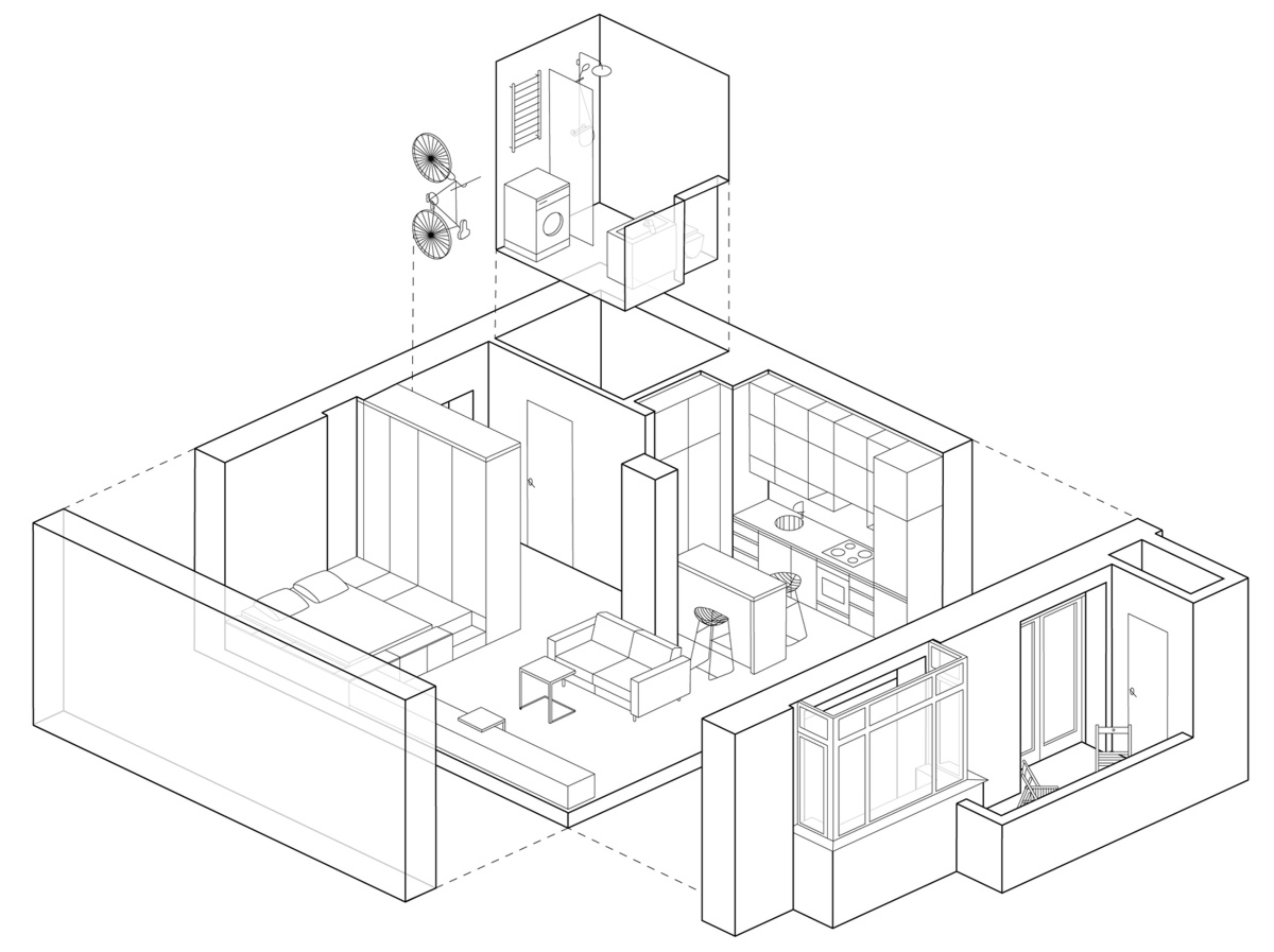 Hrystia Koliasa Architecture. Белая квартира