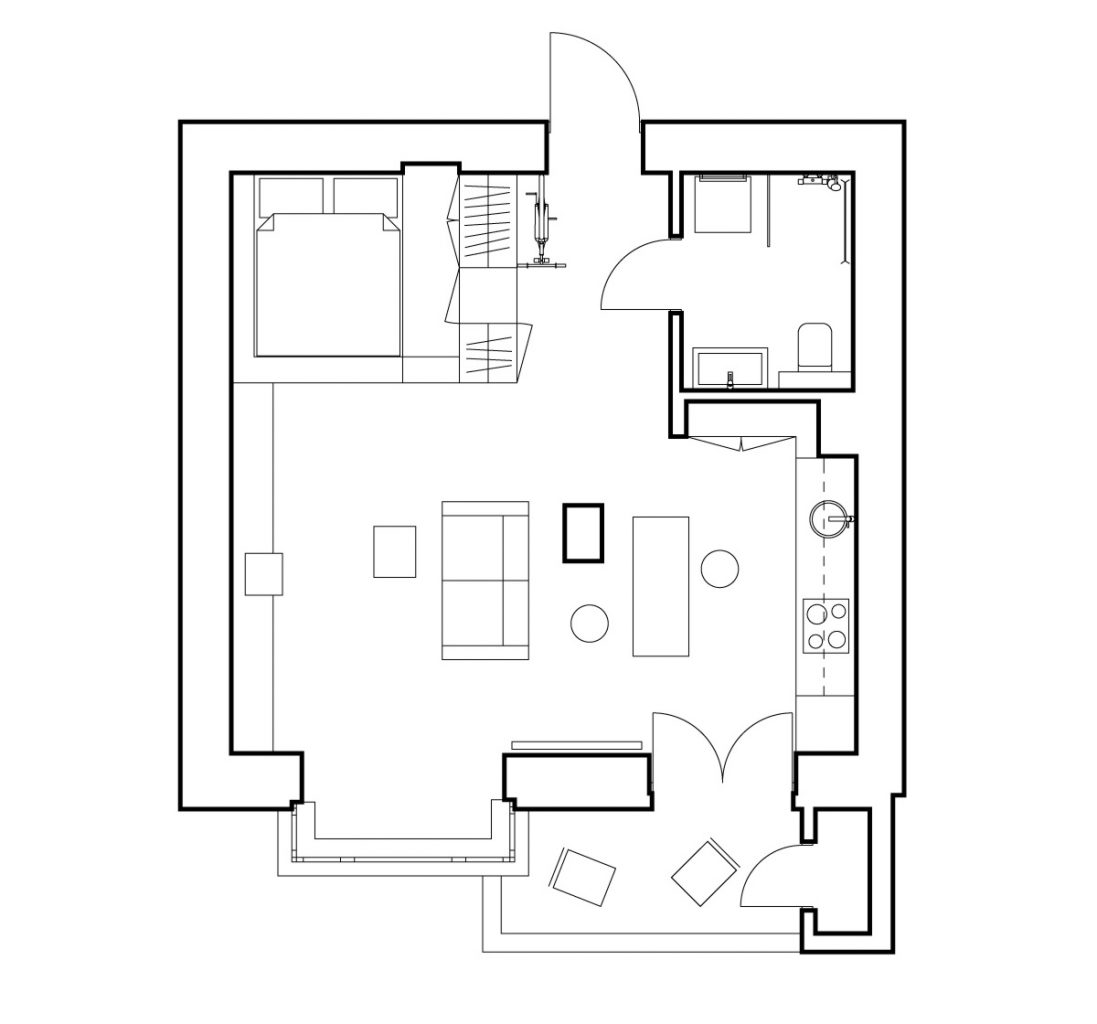 Hrystia Koliasa Architecture. Белая квартира